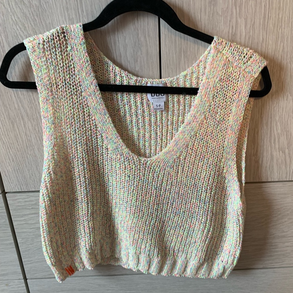 Urban Outfitters BDG Neon Knit Sweater Vest